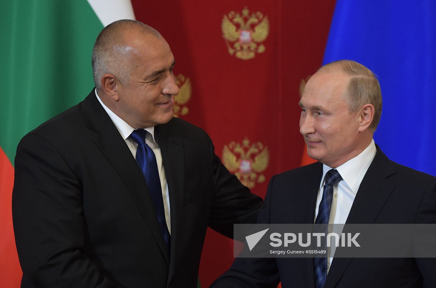 Russian President Vladimir Putin meets with Prime Minister of Bulgaria Boyko Borisov