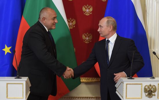 Russian President Vladimir Putin meets with Prime Minister of Bulgaria Boyko Borisov