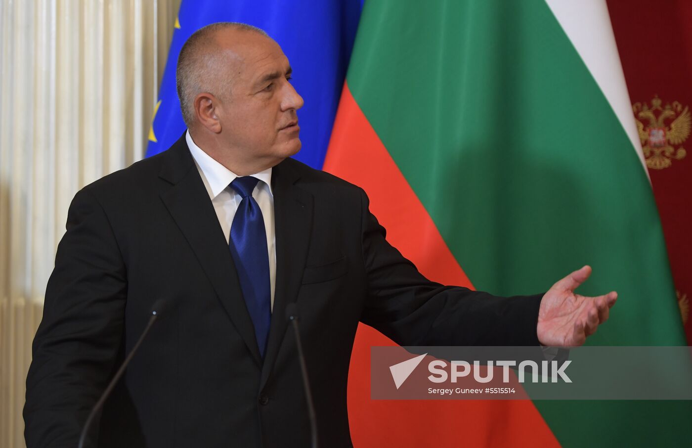 Russian President Vladimir Putin meets with Prime Minister of Bulgaria Boyko Borisov