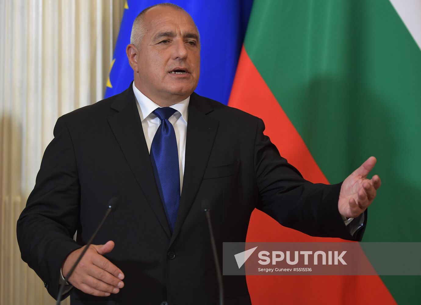 Russian President Vladimir Putin meets with Prime Minister of Bulgaria Boyko Borisov