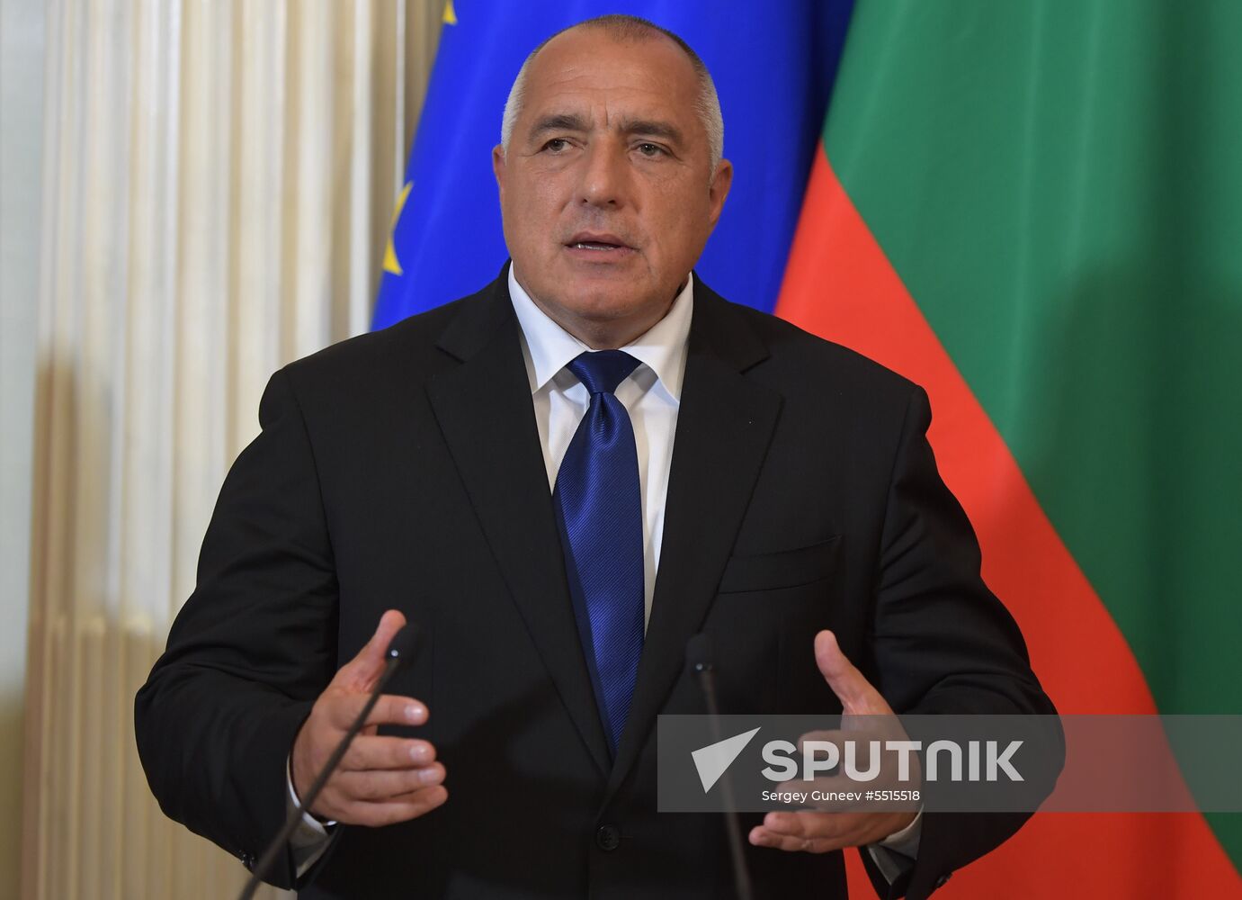 Russian President Vladimir Putin meets with Prime Minister of Bulgaria Boyko Borisov