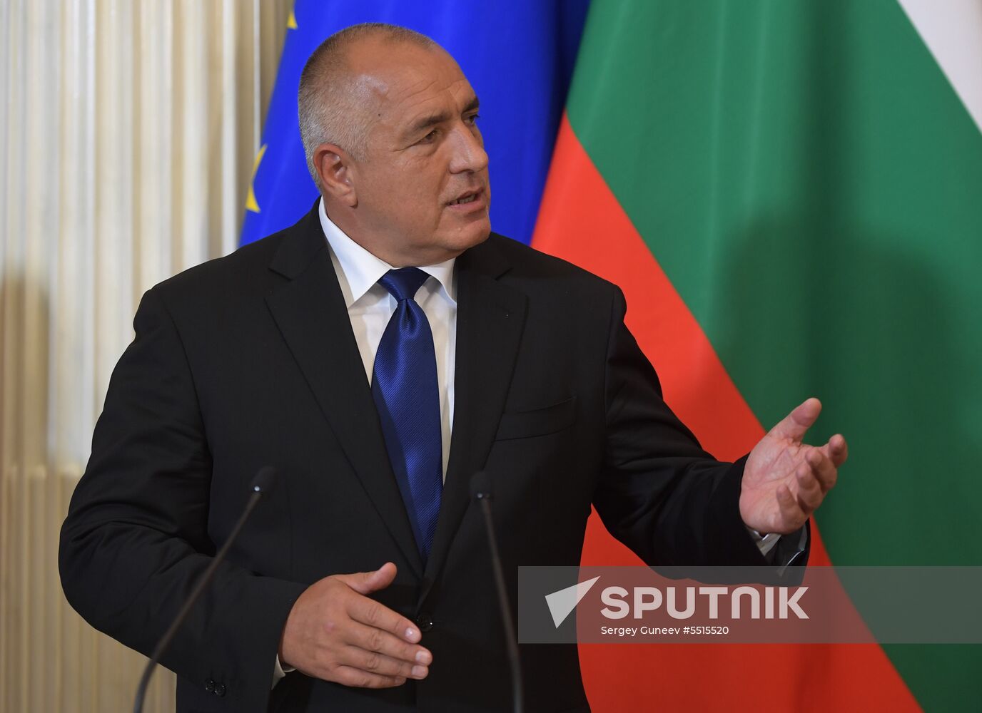 Russian President Vladimir Putin meets with Prime Minister of Bulgaria Boyko Borisov