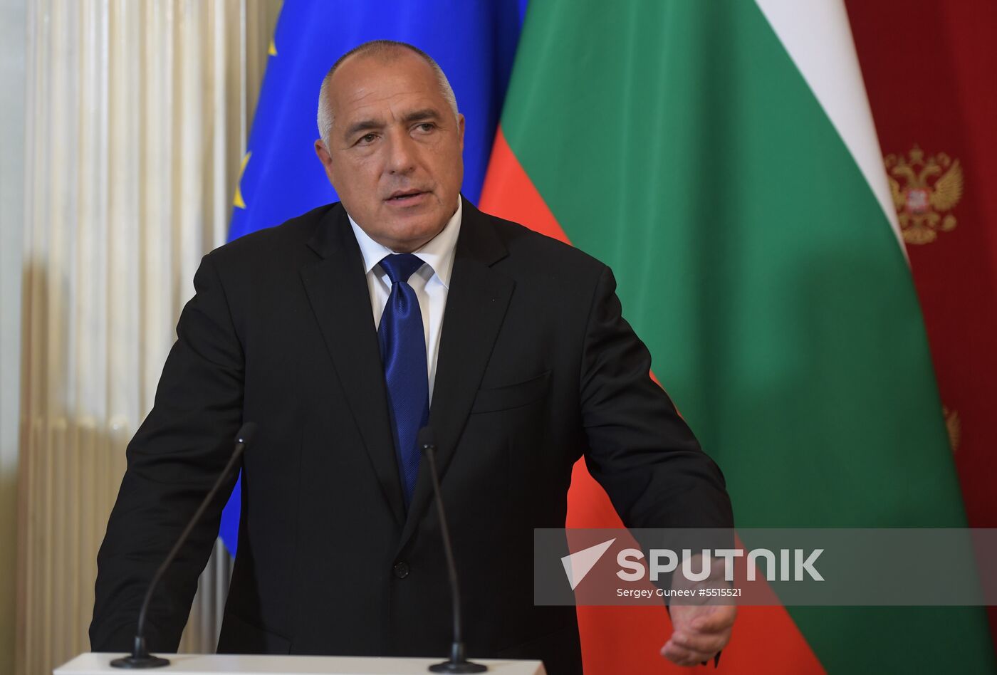 Russian President Vladimir Putin meets with Prime Minister of Bulgaria Boyko Borisov