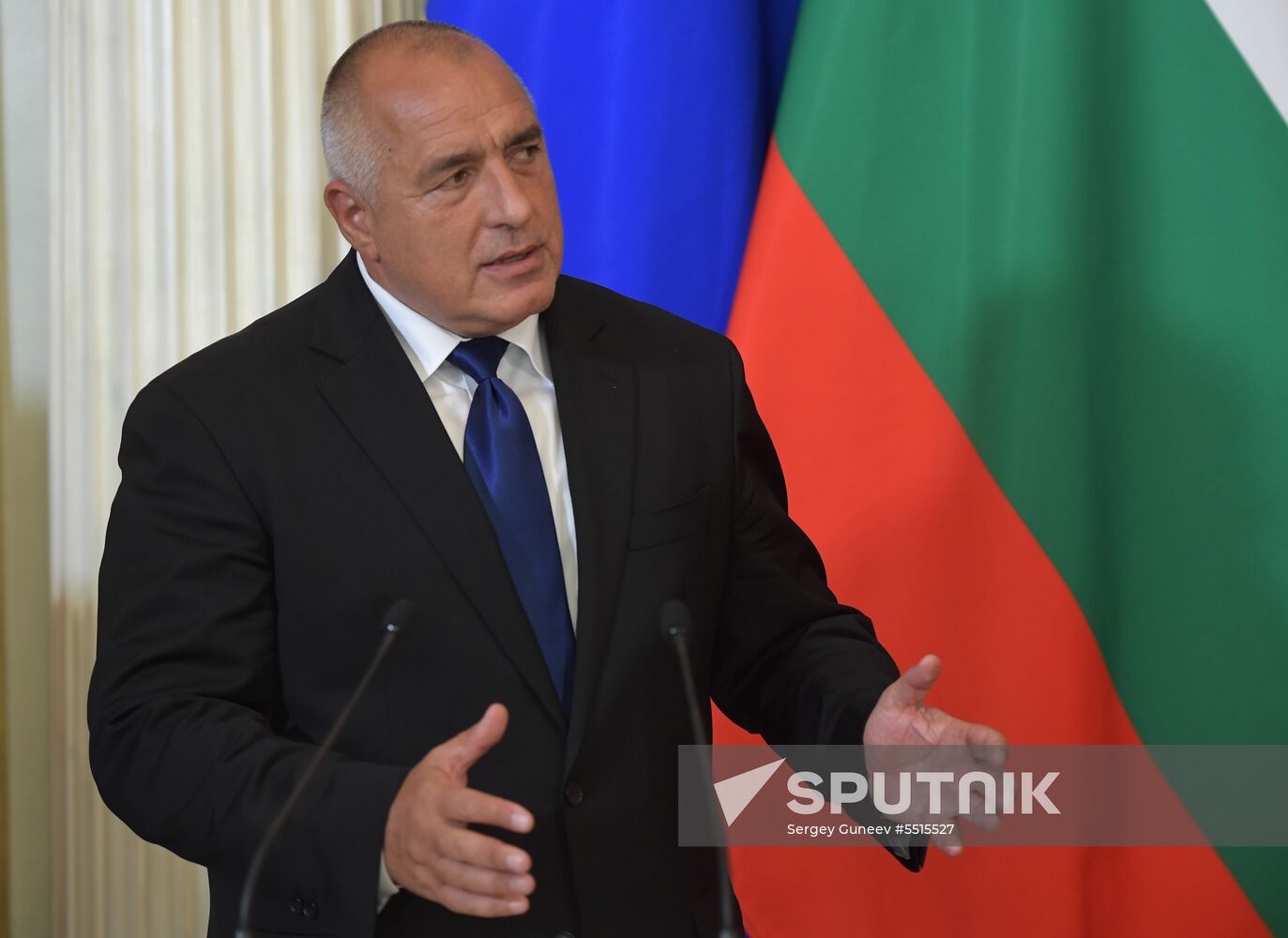 Russian President Vladimir Putin meets with Prime Minister of Bulgaria Boyko Borisov