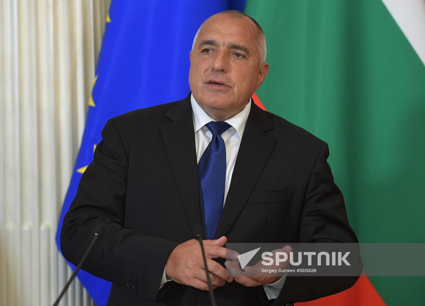 Russian President Vladimir Putin meets with Prime Minister of Bulgaria Boyko Borisov