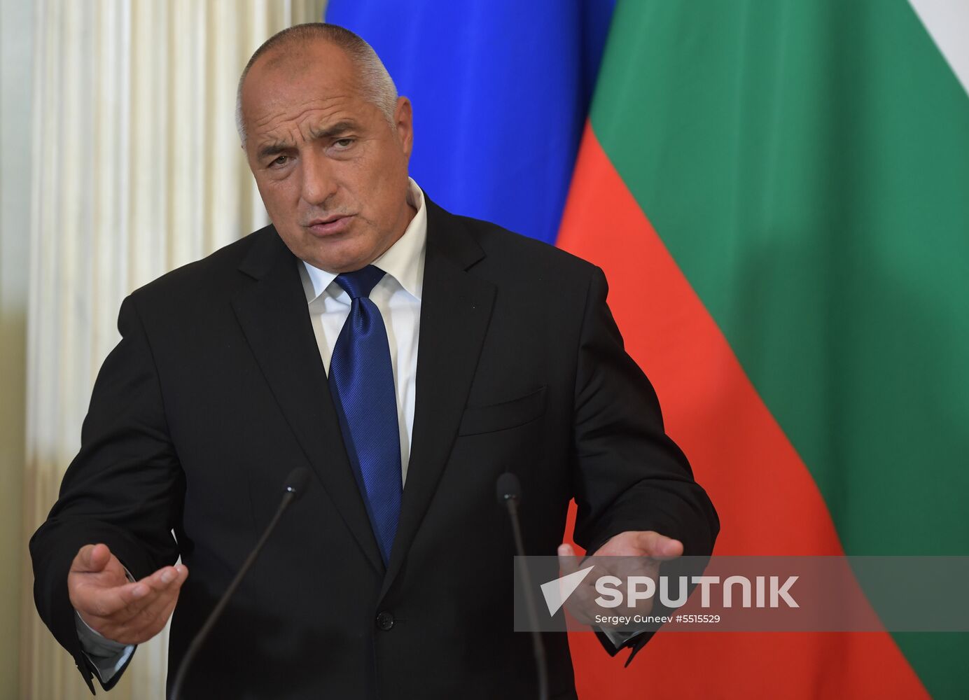 Russian President Vladimir Putin meets with Prime Minister of Bulgaria Boyko Borisov