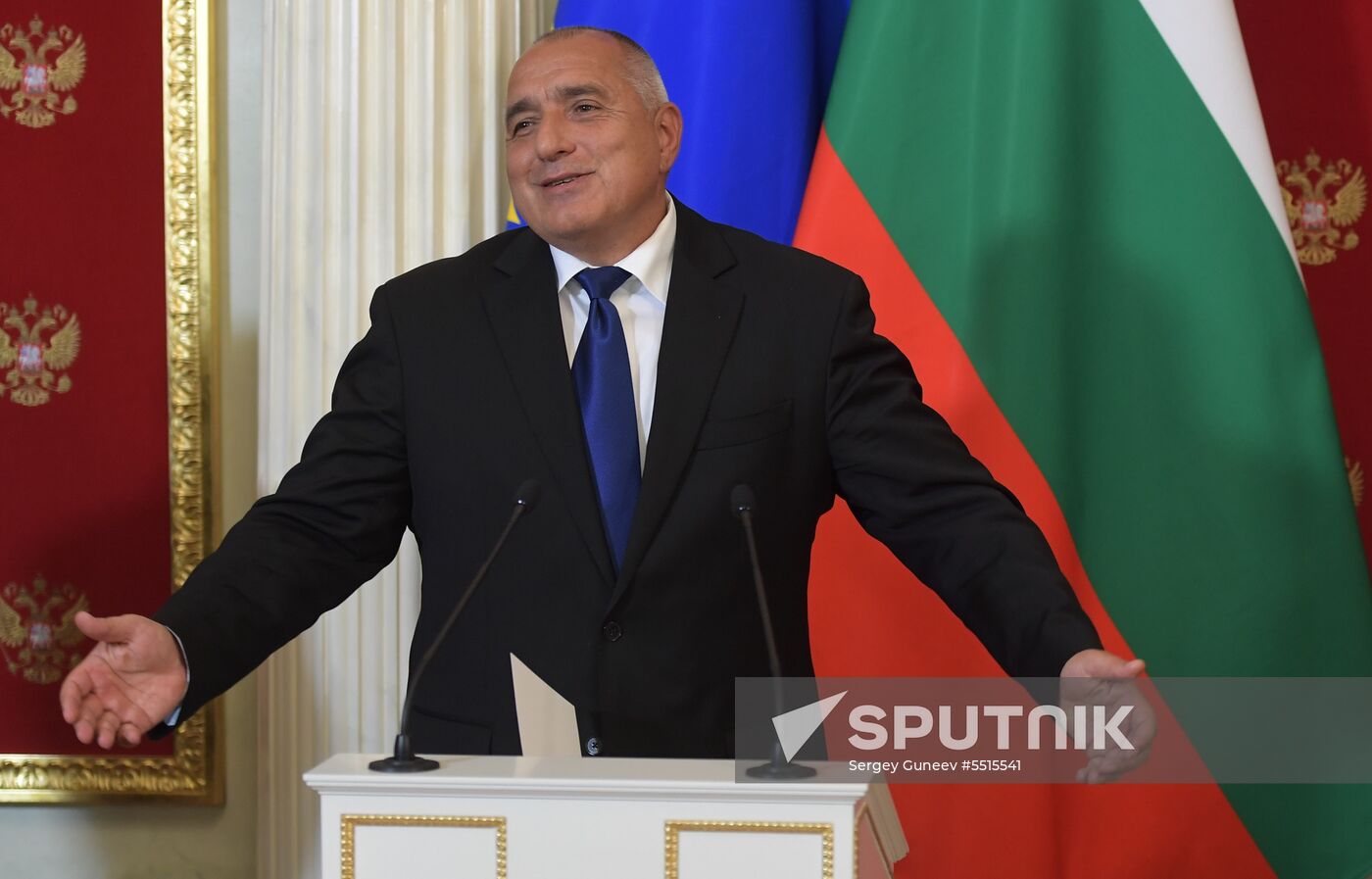 Russian President Vladimir Putin meets with Prime Minister of Bulgaria Boyko Borisov