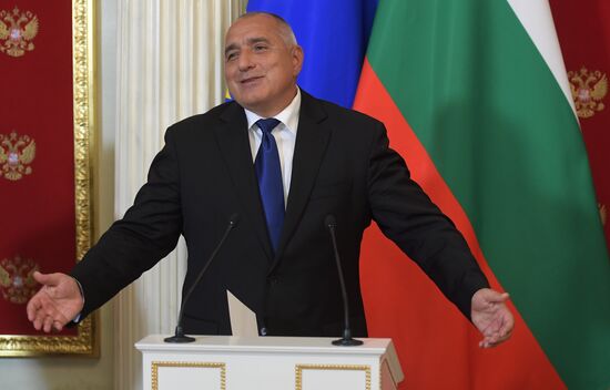 Russian President Vladimir Putin meets with Prime Minister of Bulgaria Boyko Borisov