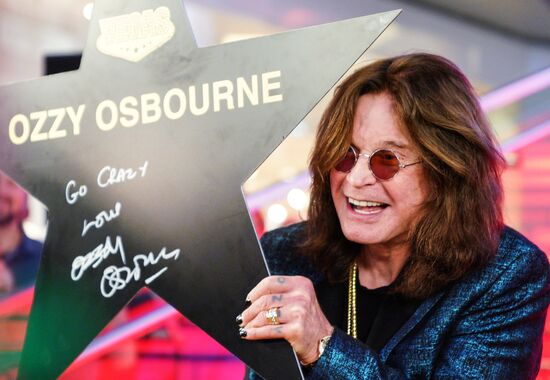 Ozzy Osbourne signs his star on Walk of Fame at Vegas Crocus City