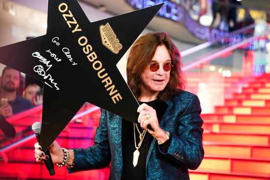 Ozzy Osbourne signs his star on Walk of Fame at Vegas Crocus City