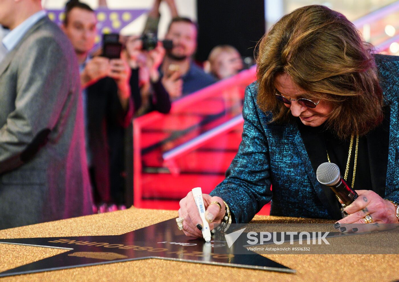 Ozzy Osbourne signs his star on Walk of Fame at Vegas Crocus City