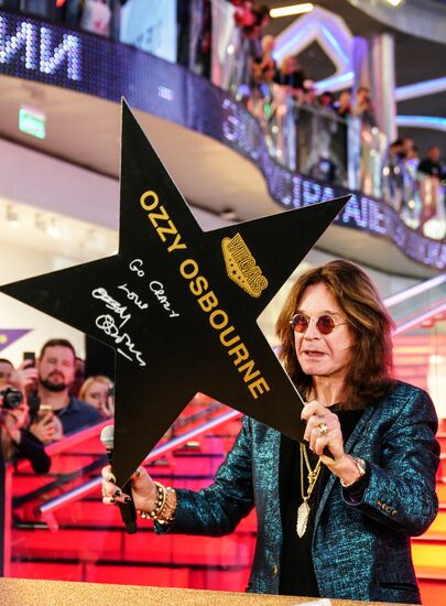 Ozzy Osbourne signs his star on Walk of Fame at Vegas Crocus City