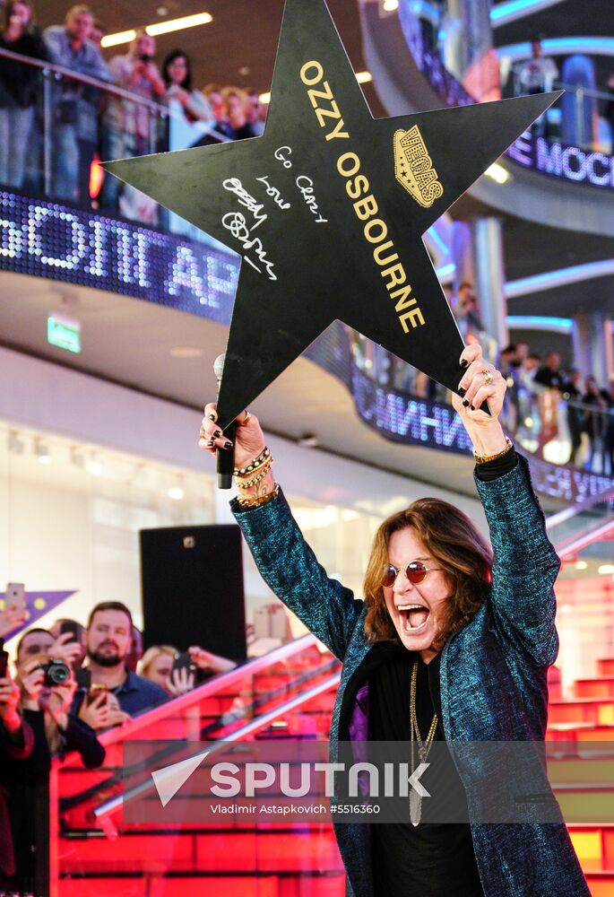 Ozzy Osbourne signs his star on Walk of Fame at Vegas Crocus City