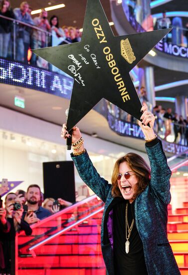 Ozzy Osbourne signs his star on Walk of Fame at Vegas Crocus City