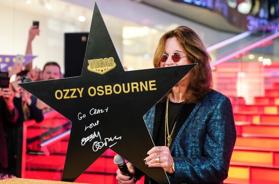 Ozzy Osbourne signs his star on Walk of Fame at Vegas Crocus City