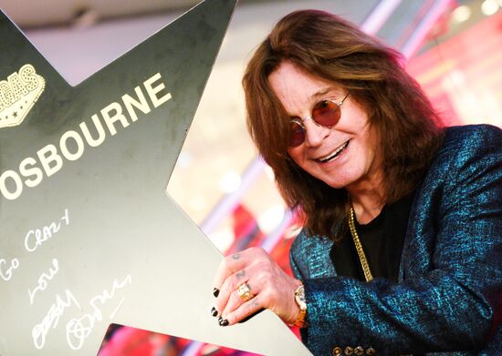 Ozzy Osbourne signs his star on Walk of Fame at Vegas Crocus City