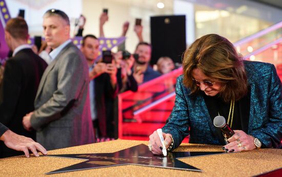 Ozzy Osbourne signs his star on Walk of Fame at Vegas Crocus City
