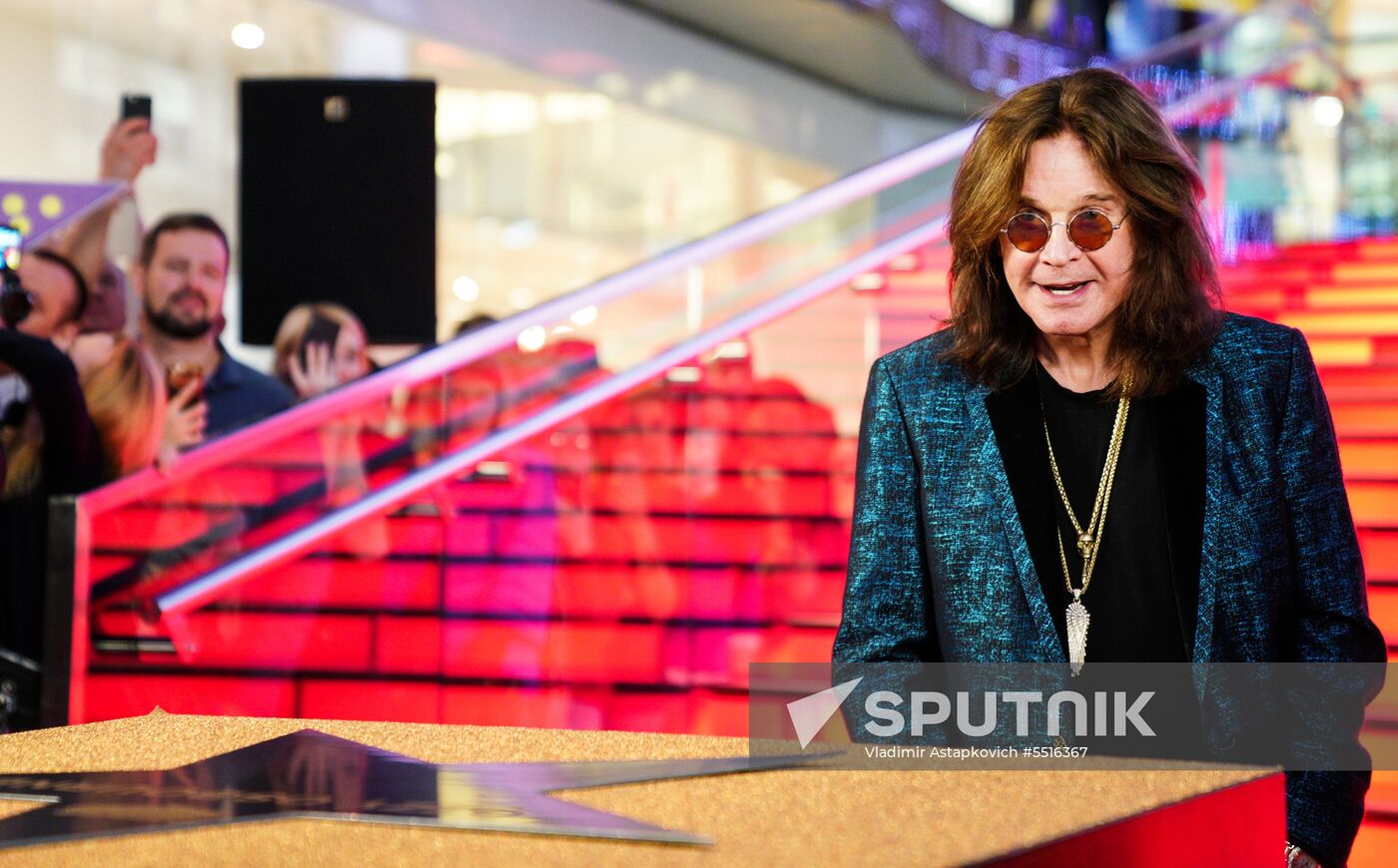 Ozzy Osbourne signs his star on Walk of Fame at Vegas Crocus City