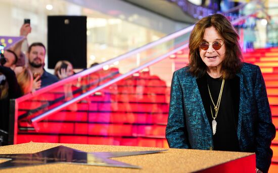 Ozzy Osbourne signs his star on Walk of Fame at Vegas Crocus City