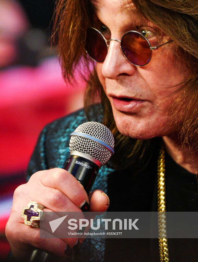 Ozzy Osbourne signs his star on Walk of Fame at Vegas Crocus City