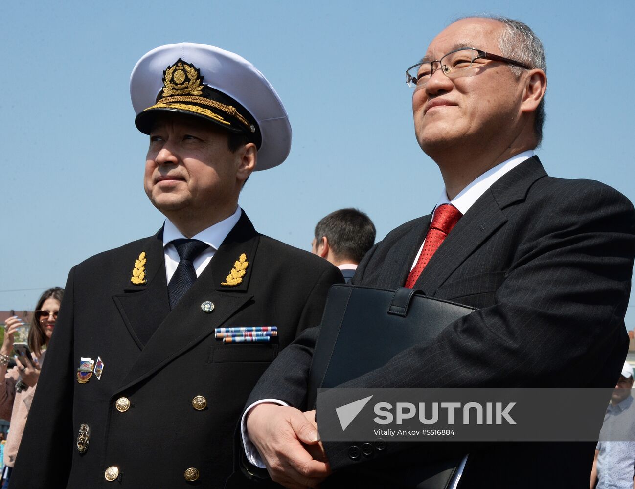 Japan's Kaiwo Maru tall ship welcomed at Vladivostok port