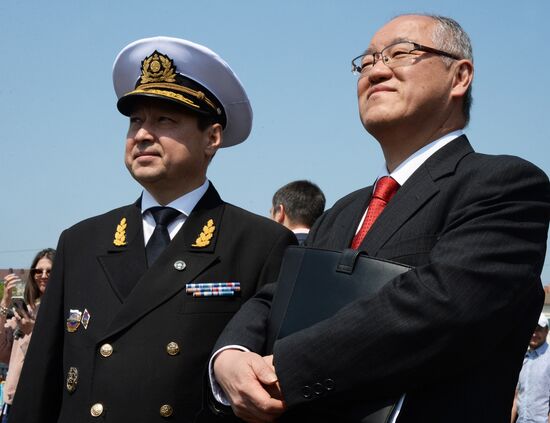 Japan's Kaiwo Maru tall ship welcomed at Vladivostok port