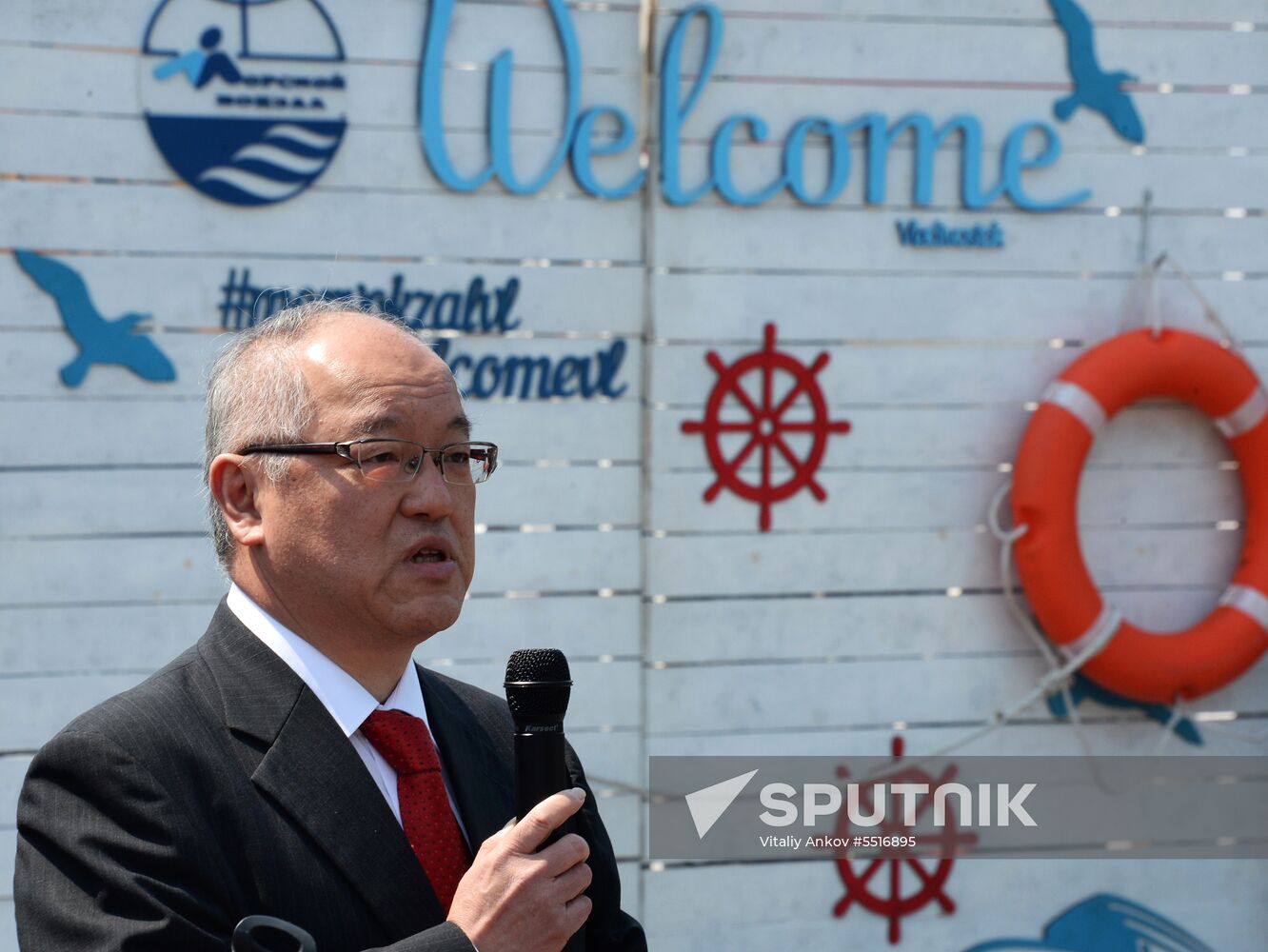 Japan's Kaiwo Maru tall ship welcomed at Vladivostok port