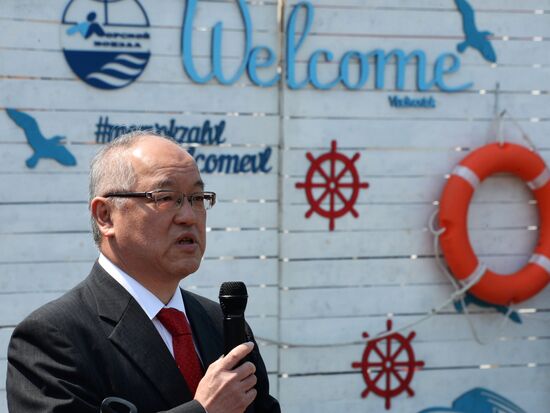 Japan's Kaiwo Maru tall ship welcomed at Vladivostok port