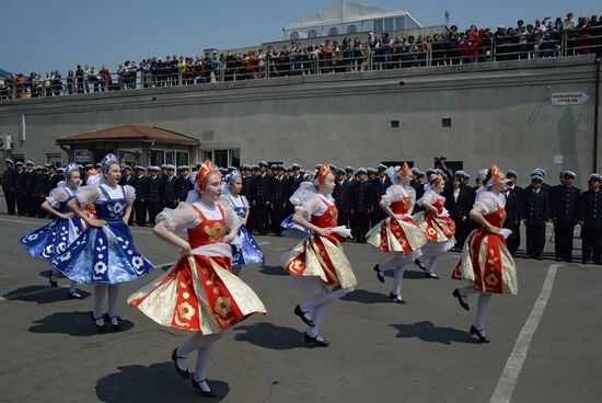Japan's Kaiwo Maru tall ship welcomed at Vladivostok port