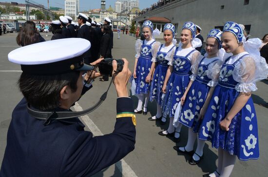 Japan's Kaiwo Maru tall ship welcomed at Vladivostok port