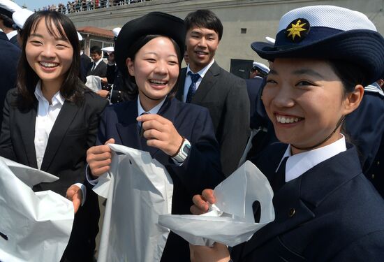 Japan's Kaiwo Maru tall ship welcomed at Vladivostok port