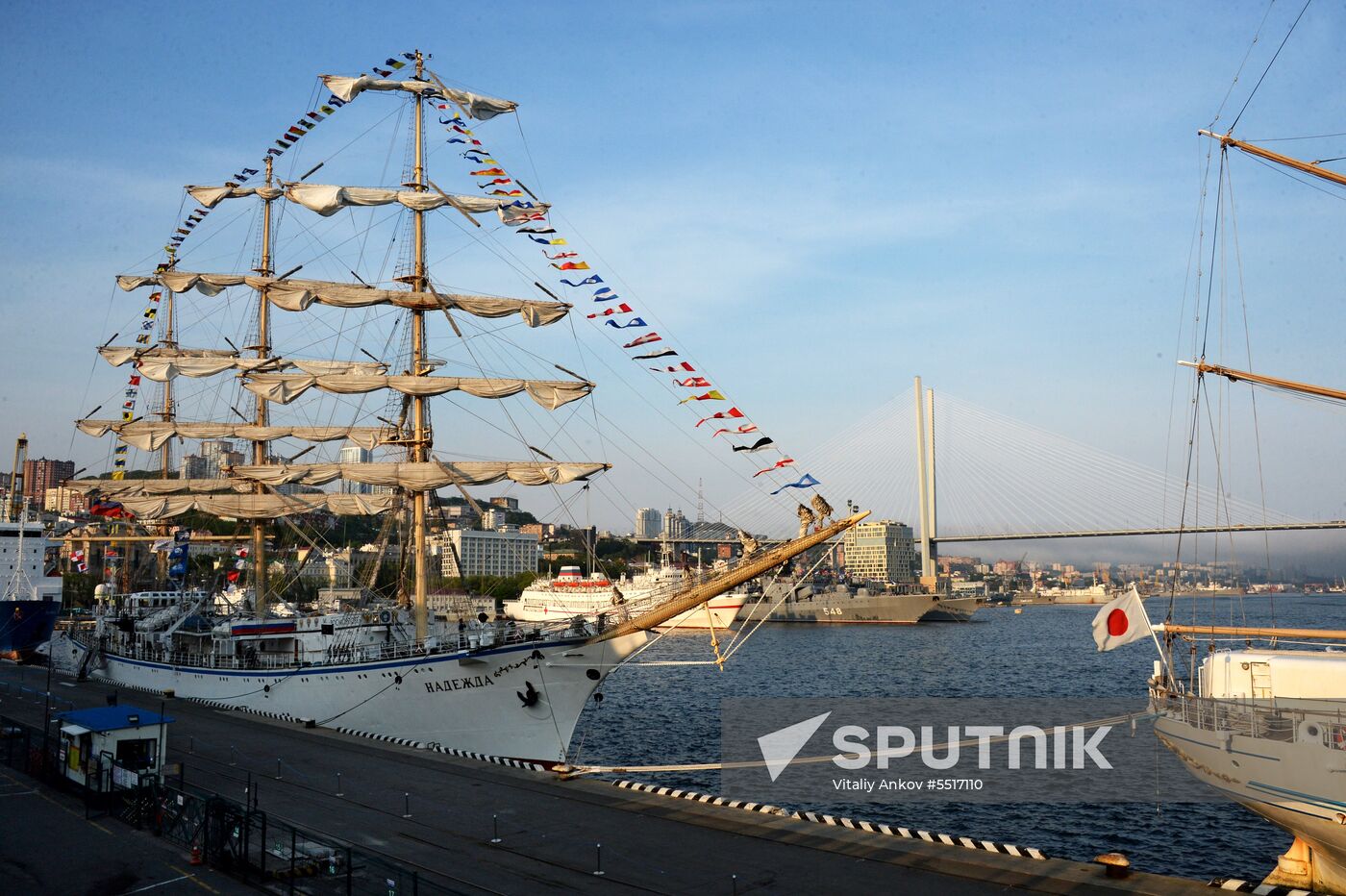 Japan's Kaiwo Maru tall ship welcomed at Vladivostok port