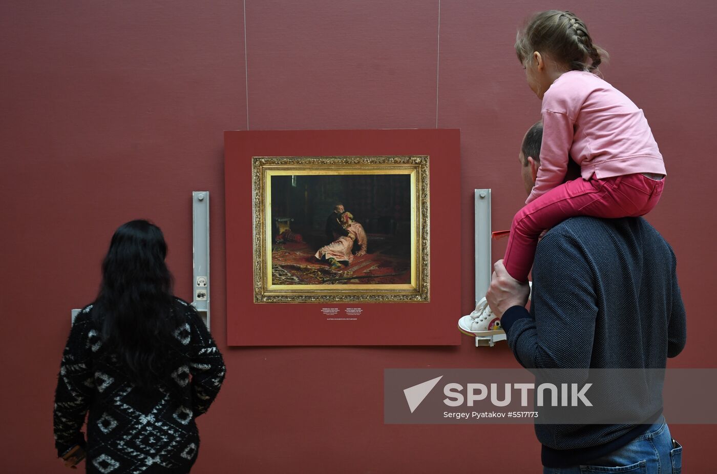 Reproduction of Ivan the Terrible and His Son Ivan on November 16, 1581 painting hung at Tretyakov Gallery