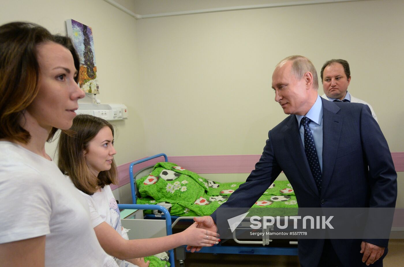 President Vladimir Putin visits Morozov Children's Hospital