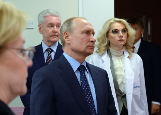 President Vladimir Putin visits Morozov Children's Hospital