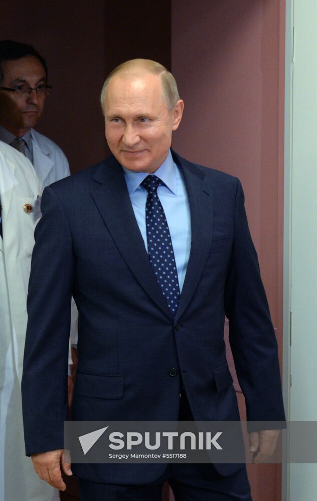 President Vladimir Putin visits Morozov Children's Hospital