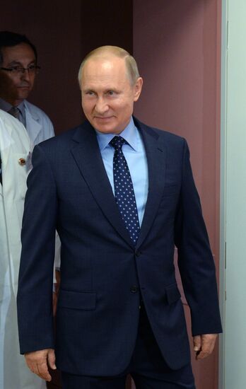 President Vladimir Putin visits Morozov Children's Hospital