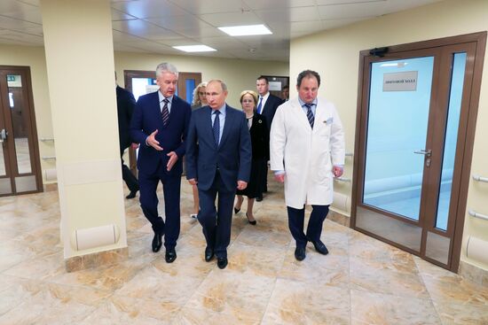 President Vladimir Putin visits Morozov Children's Hospital