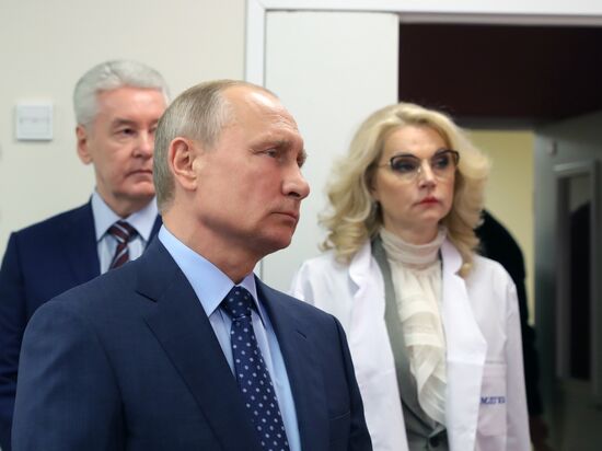 President Vladimir Putin visits Morozov Children's Hospital