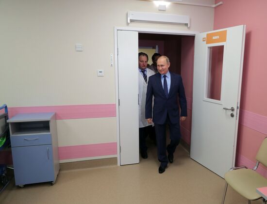 President Vladimir Putin visits Morozov Children's Hospital