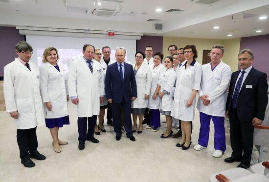 President Vladimir Putin visits Morozov Children's Hospital