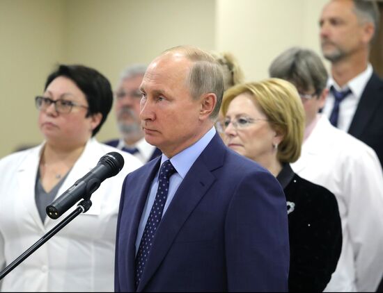 President Vladimir Putin visits Morozov Children's Hospital