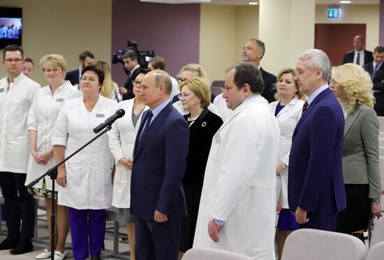 President Vladimir Putin visits Morozov Children's Hospital