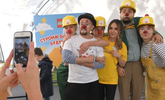 Kids party at Russian children Clinical Hospital
