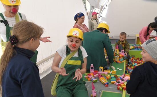 Kids party at Russian children Clinical Hospital