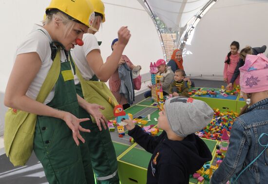 Kids party at Russian children Clinical Hospital