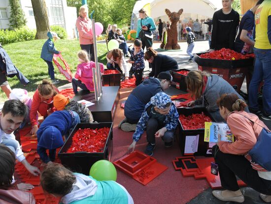 Kids party at Russian children Clinical Hospital