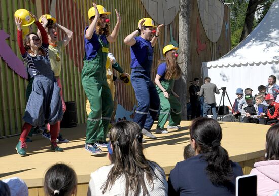 Kids party at Russian children Clinical Hospital