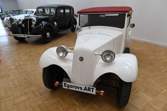 Retro cars auction exhibition