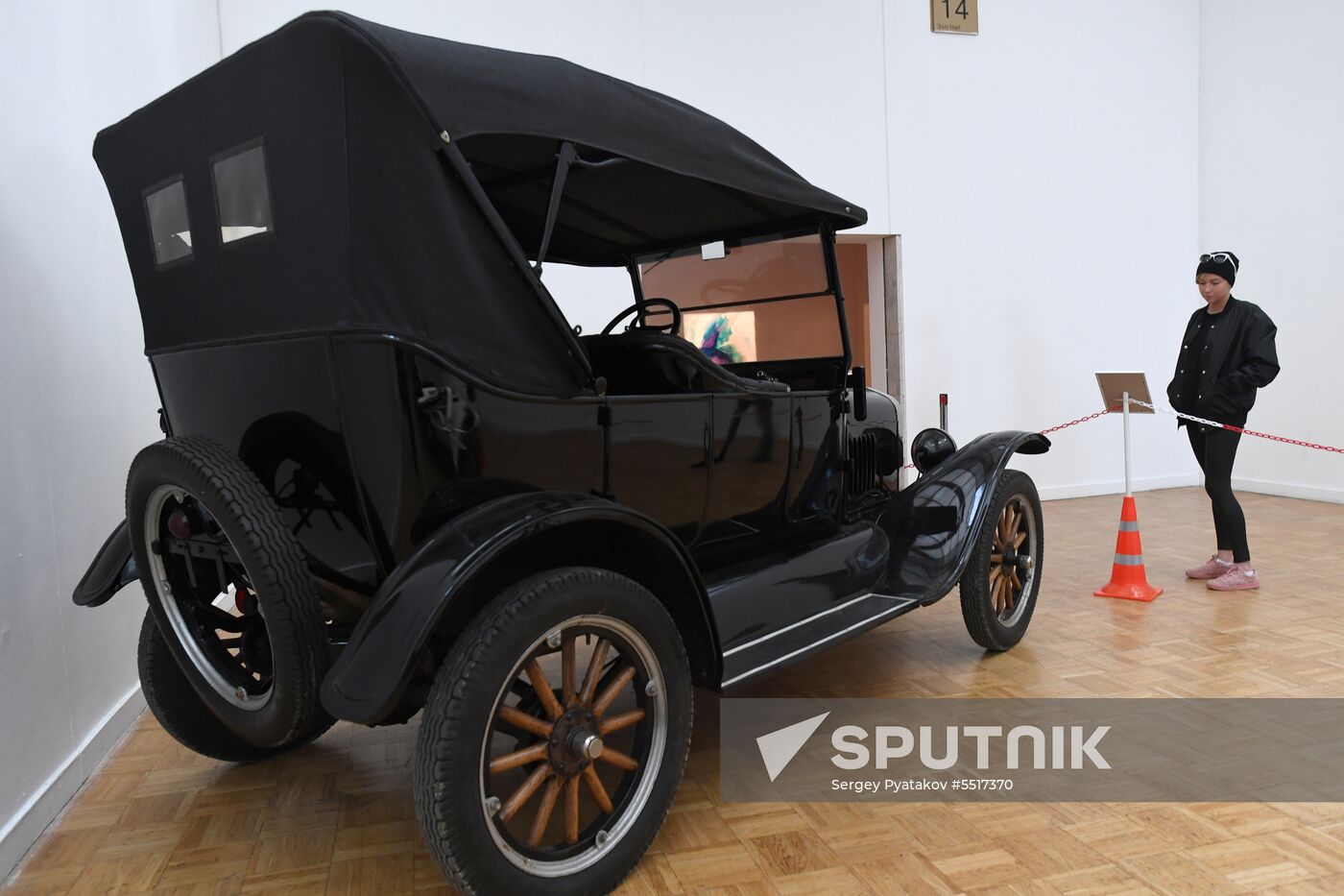 Retro cars auction exhibition